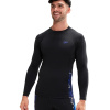 Speedo ECO END+ Splice Rash Top Black/Chroma Blue/White