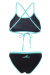 Damen-Badeanzug Damen-Badeanzug Aquafeel Flash Mini-Crossback Black/Blue