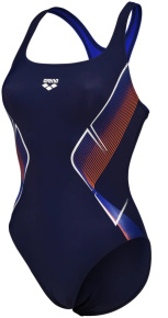 Damen-Badeanzug Arena My Crystal Swimsuit Control Pro Back Navy/Neon Blue