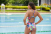 Damen-Badeanzug Funkita On The Grid Diamond Back One Piece