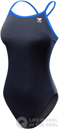 Damen-Badeanzug Tyr Hexa Diamondfit Black/Blue