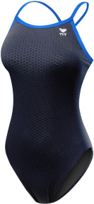 Damen-Badeanzug Tyr Hexa Diamondfit Black/Blue