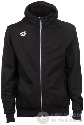 Arena Team Unisex Hooded Jacket Panel Black