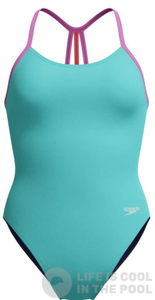 Speedo Solid Lane Line Back Arctic Glass