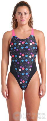Arena Performance Funny Prints Tech Back Black/Shocking Pink