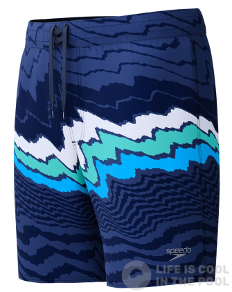 Speedo Stripe Flex Boardshort Navy/White