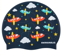 Kinder-Schwimmkappe Swimaholic Planes Clasic Cap Junior