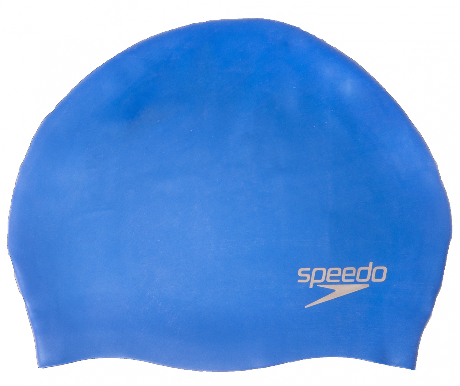 Speedo Plain Moulded Silicone Swimming Cap Blue - Image 4