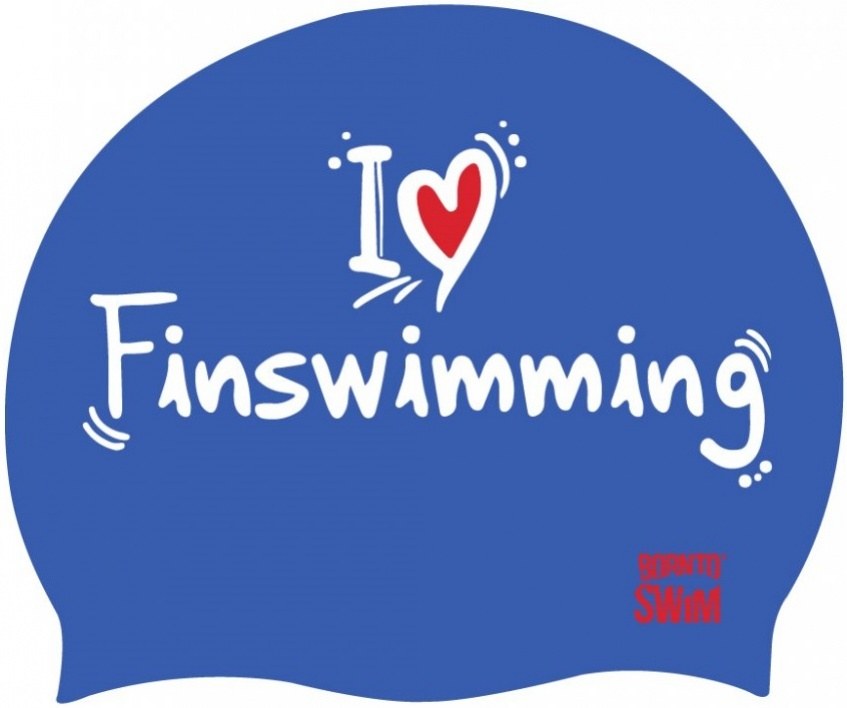 Schwimmütze BornToSwim I Love Finswimming Cap
