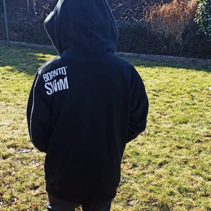 Kapuzensweatshirt BornToSwim Sweatshirt Hoodie Black