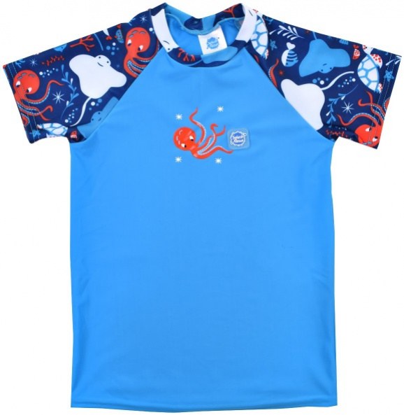 Kinder UV-Badeshirt Splash About Short Sleeve Rash Top Under the Sea