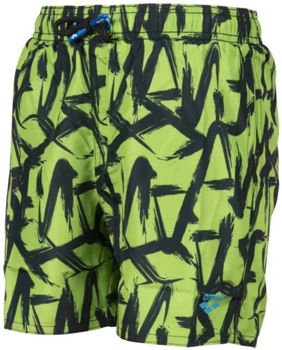 Badeshorts Jungen Arena Fundamentals Allover Boxer Junior Soft Green/Multi