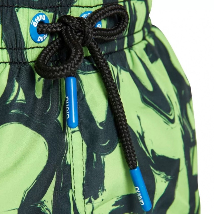 Badeshorts Jungen Arena Fundamentals Allover Boxer Junior Soft Green/Multi