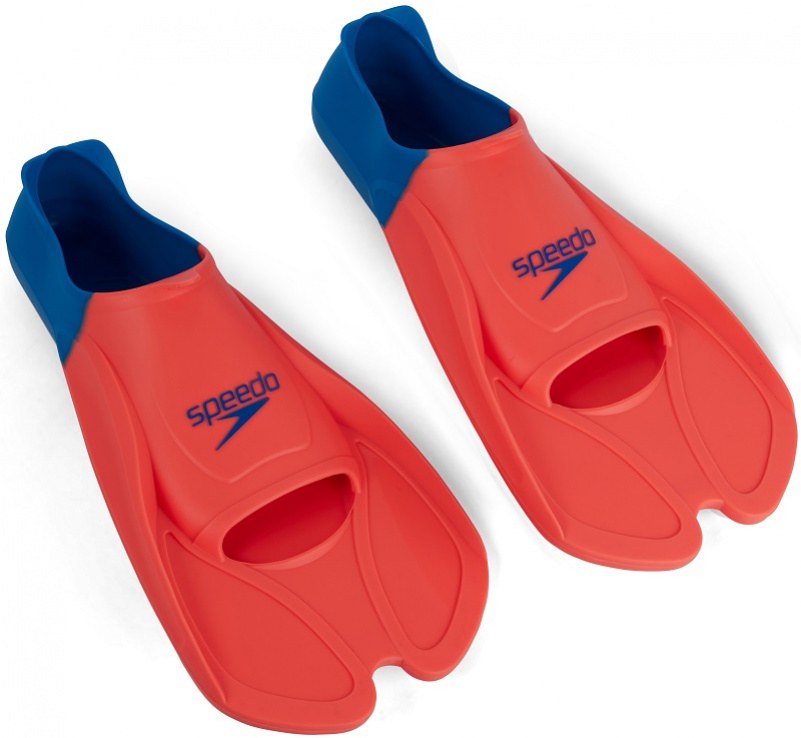 Schwimmflossen Speedo Training Fin Fluro Tangerine/Pool Blue/Blue Flame