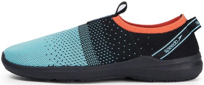 Damenschwimmschuhe Speedo Surfknit Pro Watershoe Female Black/Aqua Splash