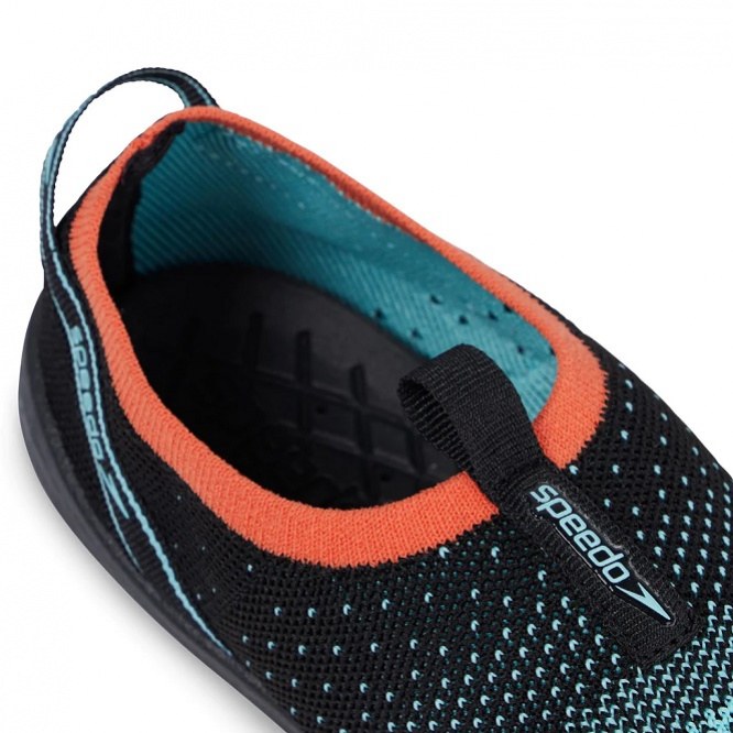 Damenschwimmschuhe Speedo Surfknit Pro Watershoe Female Black/Aqua Splash