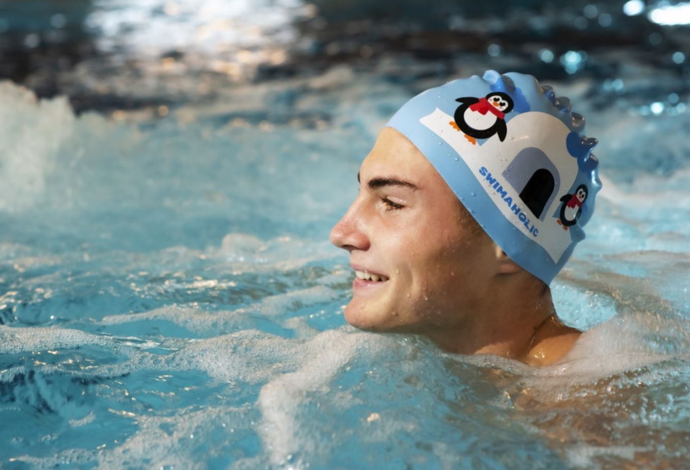 Schwimmütze Swimaholic Christmas Penguin Cap