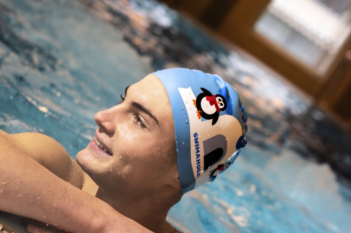 Schwimmütze Swimaholic Christmas Penguin Cap