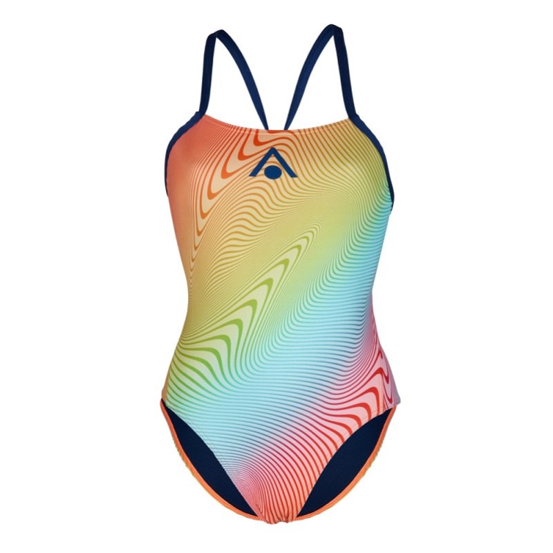 Damen-Badeanzug Aqua Sphere Essential Tie Back Multicolor/Orange