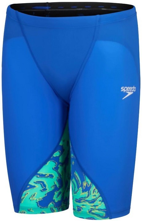 Wettkampf Badehose Jungen Speedo Fastskin LZR Ignite Jammer Boy Cobalt Pop/Green Glow