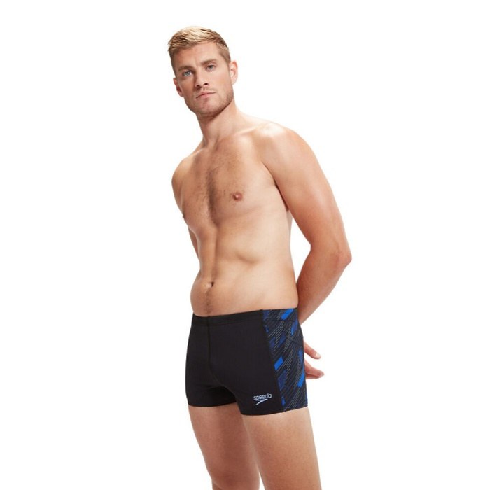 Speedo Hyperboom Panel Aquashort Black/Curious Blue/True Cobalt