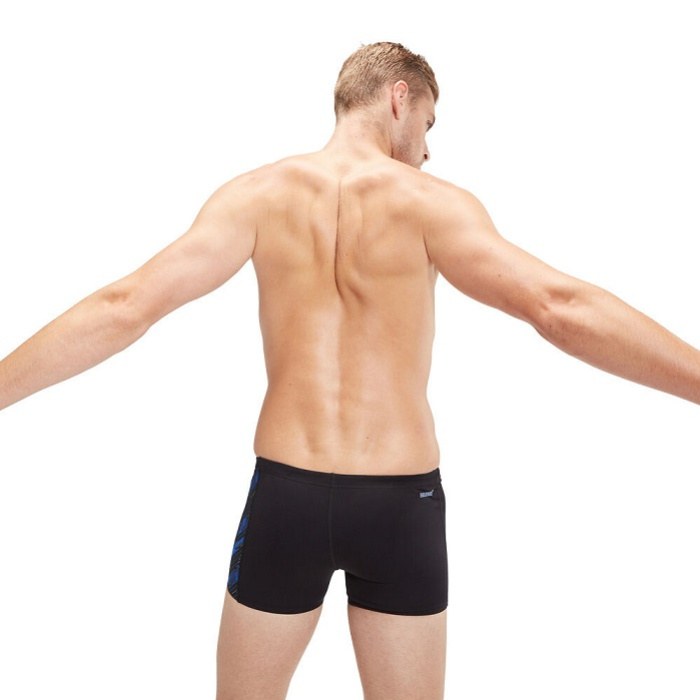 Speedo Hyperboom Panel Aquashort Black/Curious Blue/True Cobalt