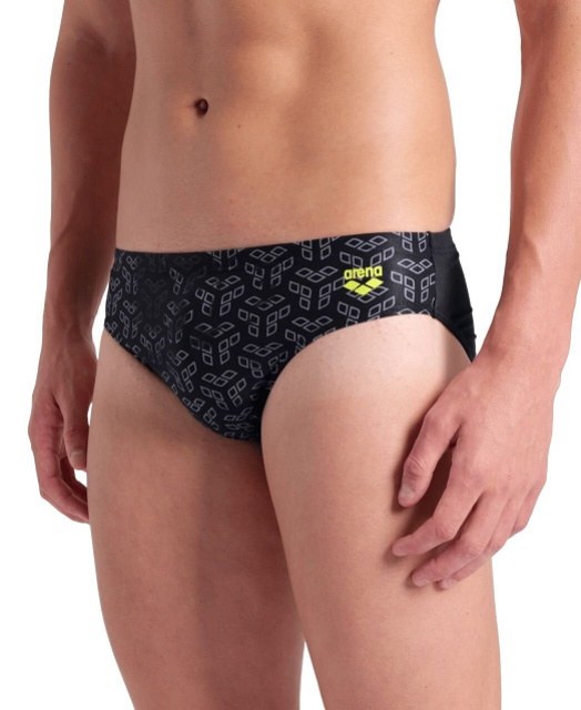 Arena Performance Monogram Swim Briefs Black