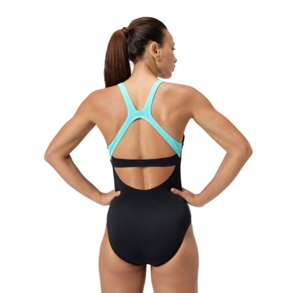 Speedo Flex Band Swim Bra 1 Piece Anthracite Blue