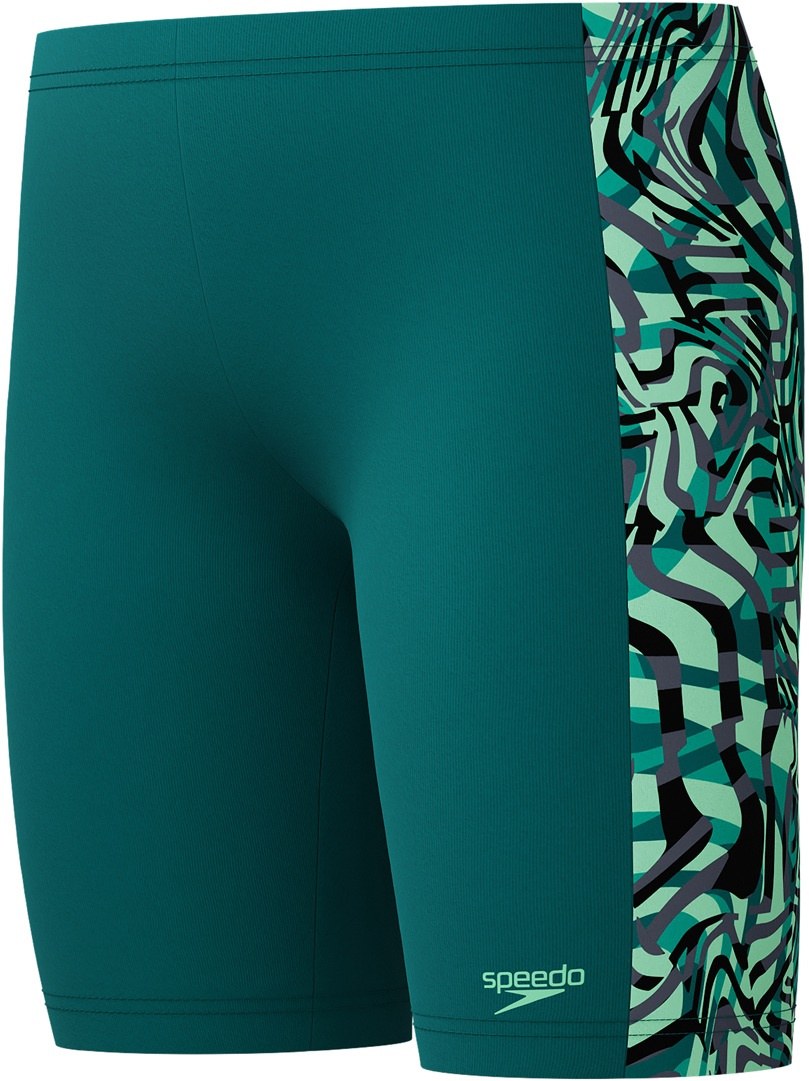 Speedo Digital Allover Panel Jammer Green