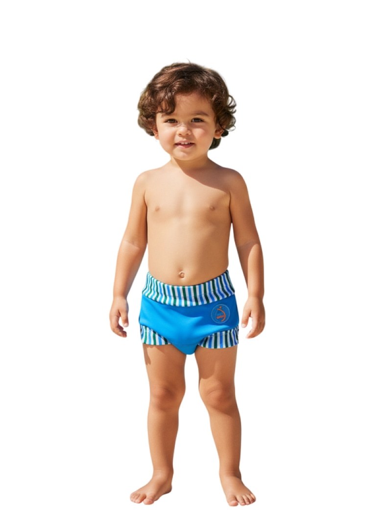 Schwimmanzug für Babys AquaKiddo Swim Nappy Neon Blue