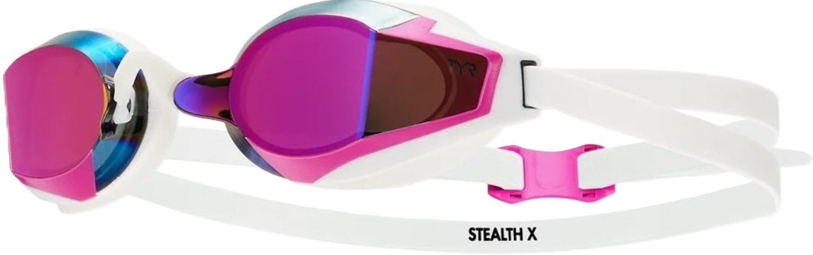 Schwimmbrille Tyr Stealth-X Mirrored Rosa/Weiß